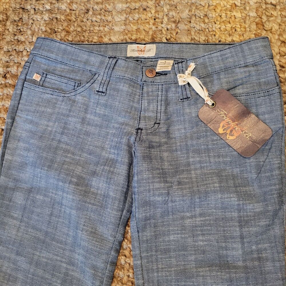 Frankie B Ultra Low Rise Jeans Vintage y2K Denim Pants Bootcut Flare Preppy 6 34 - Picture 5 of 7